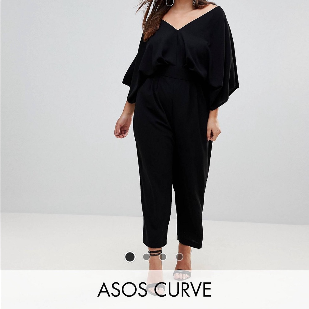 Black Jumpsuit ASOS Curve Size 14 NWT